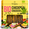 Krippu Bio Chickpea Crackers Hemp Seeds - krakersy bezglutenowe z ciecierzycy z kminkiem