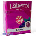 Läkerol Cassis 25g - szwedzka lukrecja bez cukru ze stewią o smaku czarnej porzeczki