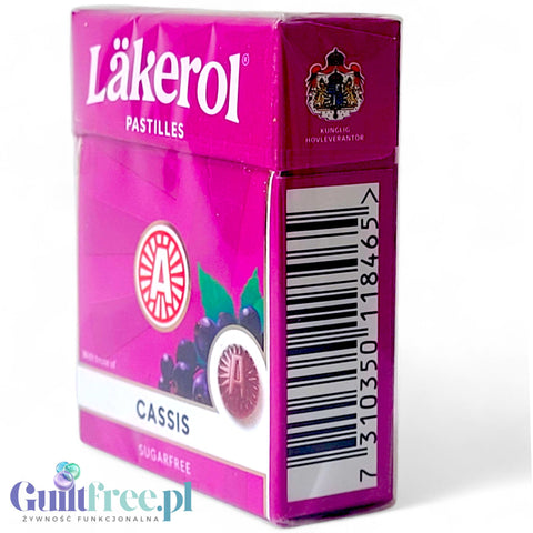 Läkerol Cassis 25g - sugar free licorice  with stevia