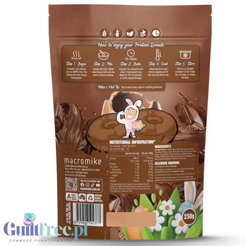Macro Mike Chocolate Easter Egg Protein Donut Baking Mix - a mix for making protein donuts.