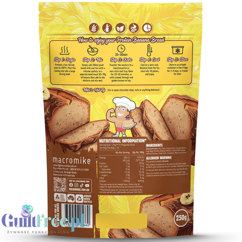 Macro Mike Protein Banana Bread Baking Mix - a mix for making vegan banana bread