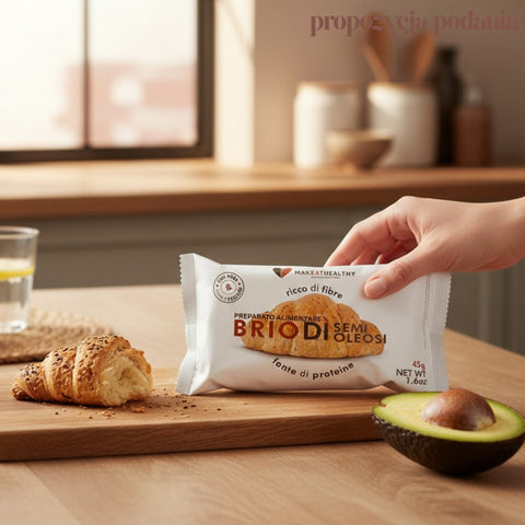 MakEatHealthy Brio Di Semi Oleosi - niskowęglowodanowy croissant z makiem i sezamem 22% błonnika