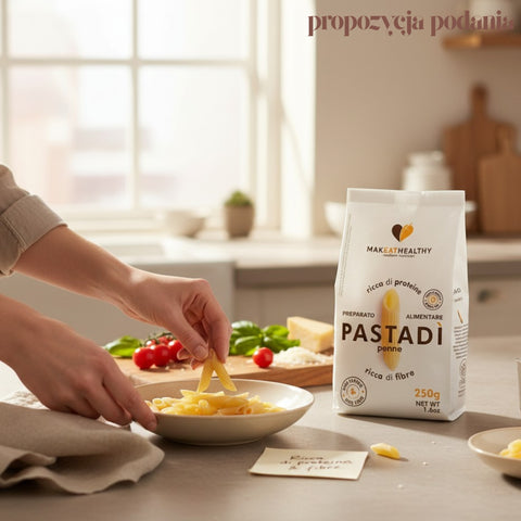 MakEatHealthy High Protein Pastadi Penne - włoski makaron proteinowy niskowęglowodanowy