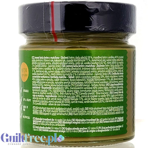 Mixitella Matcha & Vanilla - krem z nerkowca i migdałów z herbatą matcha i prawdziwą wanilią