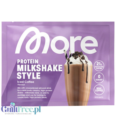 More Nutrition Total Protein Iced Coffee - kazeina z WPC i laktazą, smak Kawa Mrożona