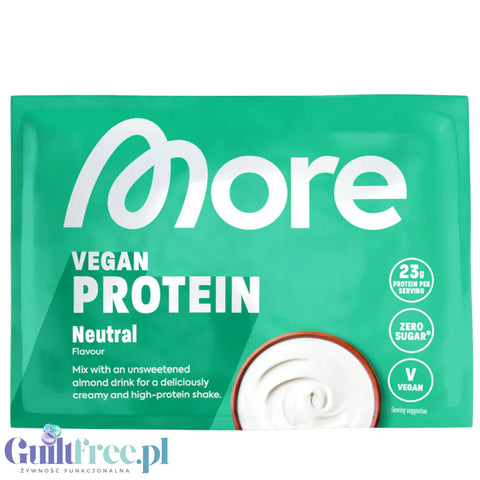 More Nutrition Total Vegan Protein Neutral 25g - niesłodzona wegańska odżywka o smaku Naturalnym