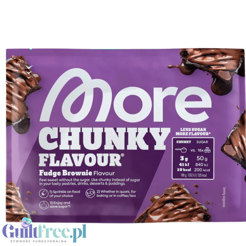 More Nutrition Chunky Flavor Fudge Brownie - aromat w proszku, Czekoladowe Brownie
