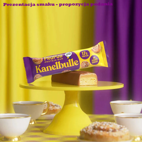 NJIE ProPud Kanelbulle - szwedzki baton proteinowy bez cukru i oleju palmowego, 17g białka