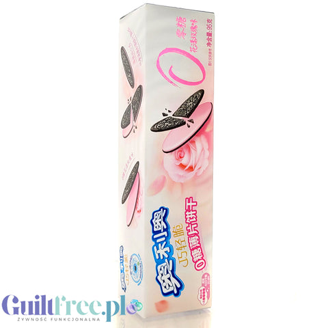 Oreo Thin Crisp Zero Sugar Rose - cieniutkie chińskie Oreo bez cukru z kremem z pyłkiem róży