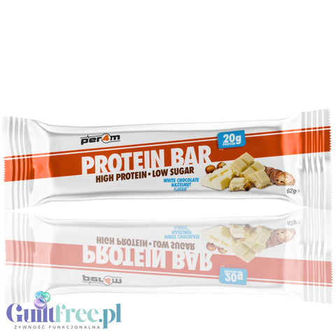 Per4m Protein Bar White Chocolate Hazelnut - baton białkowy 20g białka, fenomenalny smak Biała Czekolada & Orzech Laskowy