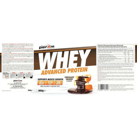 Per4m Whey Advanced Protein Chocolate Orange 900g - gęsta odżywka białkowa WPC, WPI & MPC