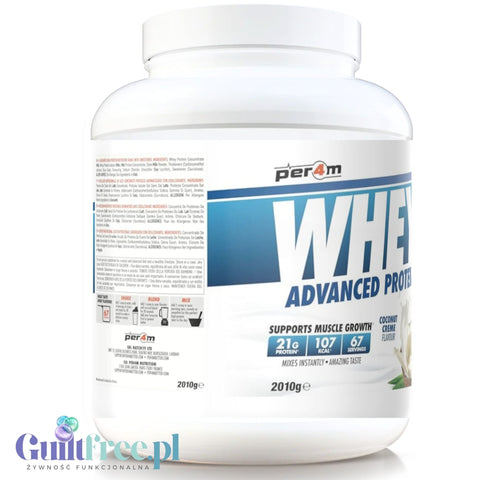 Per4m Whey Advanced Protein Coconut Creme 2kg - gęsta kokosowa odżywka białkowa WPC, WPI & MPC