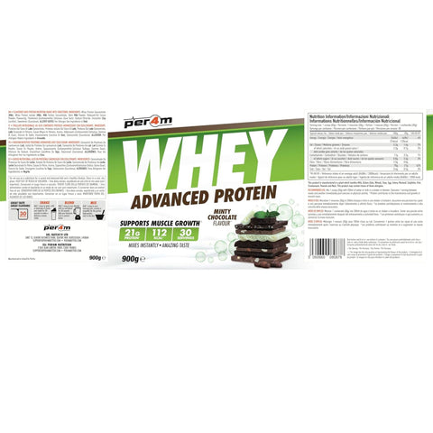 Per4m Whey Advanced Protein Minty Chocolate 900g - gęsta odżywka białkowa WPC, WPI & MPC