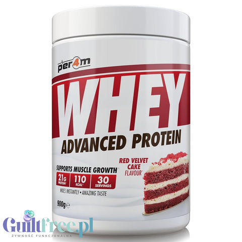 Per4m Whey Advanced Protein Red Velvet Cake 900g - gęsta odżywka białkowa WPC, WPI & MPC
