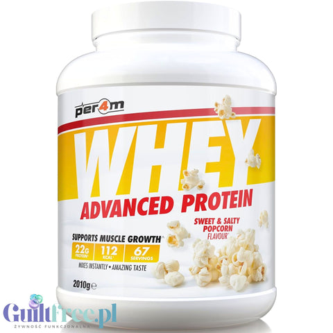 Per4m Whey Advanced Protein Sweet & Salty Popcorn 2010g - gęsta odżywka białkowa WPC, WPI & MPC