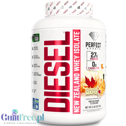 Perfect Sport Diesel 100% Whey Isolate Canadian Maple 2,27 kg - fenomenalny izolat WPI z Nowej Zelandii, odżywka tylko ze stewią
