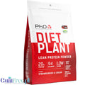 PhD Diet Plant Lean Protein Strawberries & Cream 500g - vegan protein supplement, Strawberries & Cream, fat burning formula