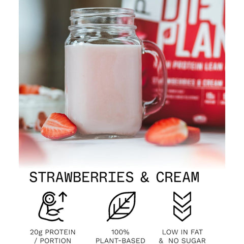 Phd Diet Plant Lean Protein Strawberries & Cream 500g - wegańska odżywka białkowa, Truskawki w Śmietanie, fat burning formula