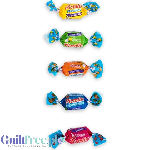 Pictolin Blanditos Tropical, miękkie cukierki bez cukru do żucia, 1kg 5 Owocowych Smaków