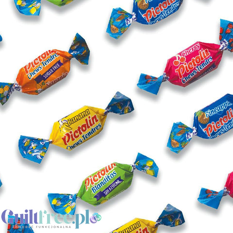 Pictolin Blanditos Tropical, miękkie cukierki bez cukru do żucia, 1kg 5 Owocowych Smaków
