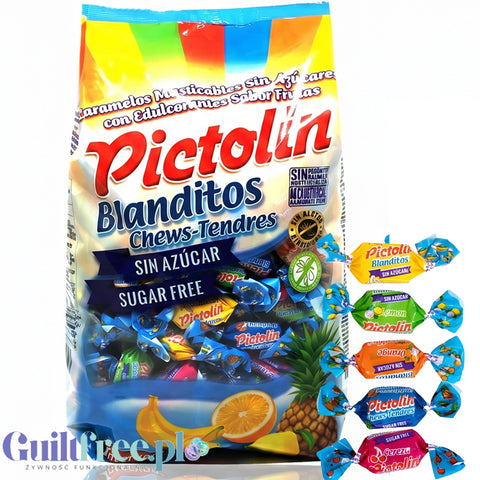 Pictolin Blanditos Tropical, miękkie cukierki bez cukru do żucia, 1kg