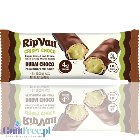 Rip Van Crispy Choco Dubai Choco Pistachio Creme Kunafa - wafelek w czekoladzie nadziewany kremem pistacjowym