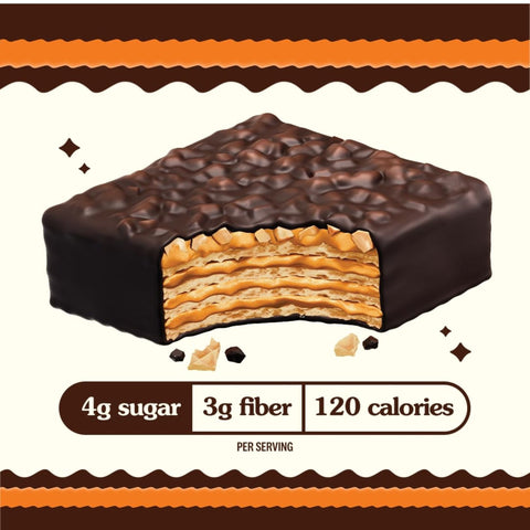 Rip Van Nutty Crunch Dark Choco Peanut 120kcal - słodko-słony wegański wafelek z orzechami i ciemną czekoladą