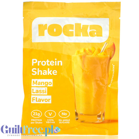 Rocka Nutrition Protein Shake Mango Lassi 30 g  - vegan protein supplement 4 protein sources