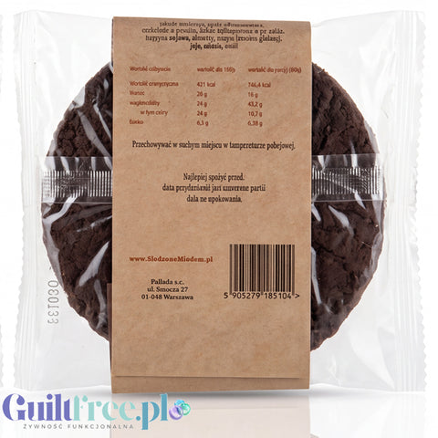 Słodzone Miodem Cookies Czekoladowe - rzemieślnicze ciastko czekoladowe z kakao i miodem