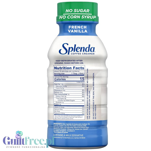 Splenda Coffee Creamer, French Vanilla - vanilla coffee creamer 15kcal, sugar-free and lactose-free