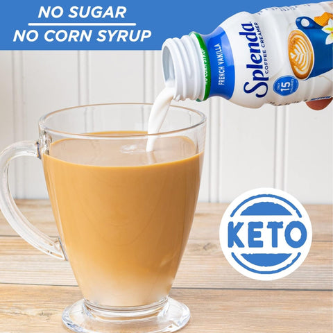 Splenda Coffee Creamer, French Vanilla - vanilla coffee creamer 15kcal, sugar-free and lactose-free