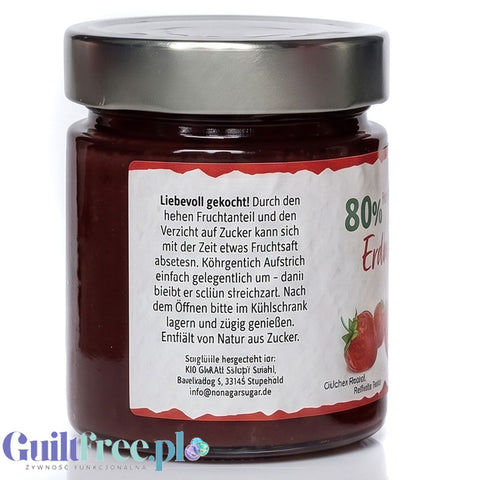 Sukrin Strawberry Fruit Spread - dżem truskawkowy bez cukru 80% owoców ze stewią i erytrolem