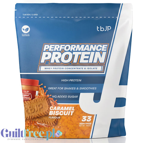 TBJP Performance Protein Whey & Isolate Caramel Biscuit 1kg - odżywka białkowa WPC & WPI, smak Karmelizowany Herbatnik