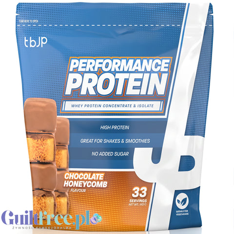 TBJP Performance Protein Whey & Isolate Chocolate Honeycomb 1kg - odżywka białkowa WPC & WPI, smak Czekolada & Miód