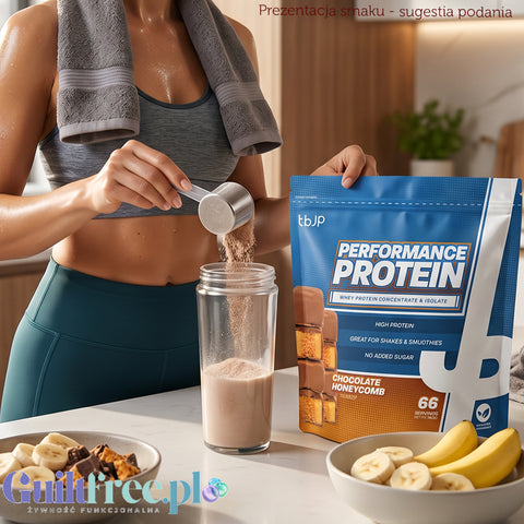 TBJP Performance Protein Whey & Isolate Chocolate Honeycomb 1kg - odżywka białkowa WPC & WPI, smak Czekolada & Miód