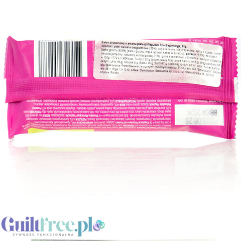 The Beginnings Protein Pistachios Flap Jack  - naturalny wegański baton proteinowy  bez słodzików i oleju palmowego