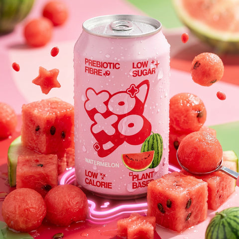 XO Soda High Fibre Watermelon - funkcjonalny napój z błonnikiem i stewią