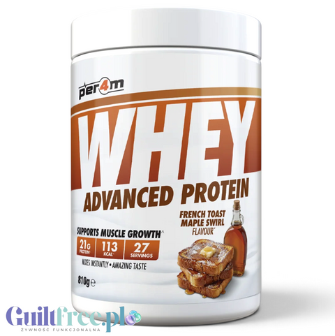 Odżywka białkowa Per4M Whey Advanced Protein o smaku French Toast Maple Swirl w opakowaniu 900g od Guiltfree.