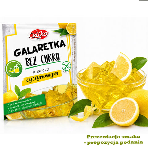 Celiko Cytryna - galaretka bez cukru i słodzików o smaku cytrynowym