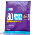 Guiltfree 6Pak Nutrition 80 Whey Protein Cookies single serving sachet in purple packaging with 21g of protein