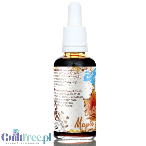 Butelka aromatu spożywczego Guiltfree Funky Flavors Sweet Salted Maple Latte z zakraplaczem na białym tle