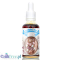 Butelka aromatu Guiltfree Funky Flavors Sweet Marshmallow Hot Chocolate z pipetą, etykieta z grafiką gorącego kakao.