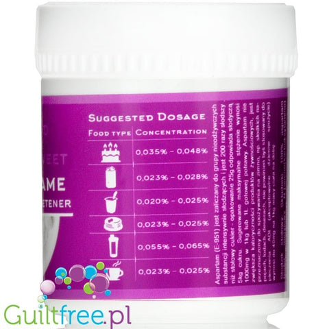 FITgridients Aspartame 25g - czysty aspartam bez wypełniaczy E-951 by FITgridients (fitgridients-aspartame-25g-czysty-aspartam-bez-wypelniaczy-e-951)