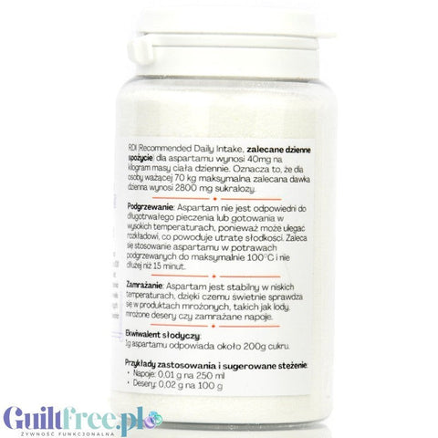 FITGridients Aspartame 100g - czysty aspartam bez wypełniaczy E-951 by FITgridients (fitgridients-aspartame-100g-czysty-aspartam-bez-wypelniaczy-e-951)