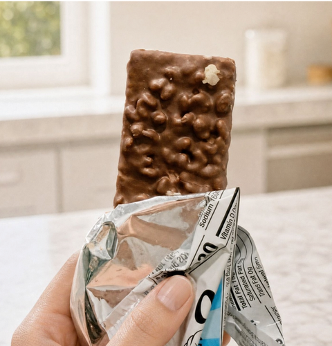 Guiltfree Genius Gourmet Skippy Peanut Butter Chocolate proteinowy wafelek w czekoladowej polewie z chrupkami