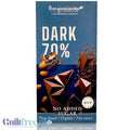 Czekolada gorzka 70% Benjamissimo Dark bez cukru, wegańska i keto, z widocznymi kawałkami czekolady i orzechami.