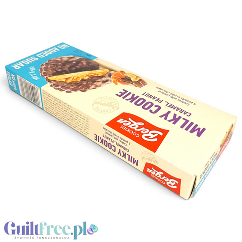 Bergen Milky Cookie Caramel & Peanut - warstwowe chrupiące ciastka w polewie bez cukru by Bergen Diet (bergen-milky-cookie-caramel-peanut-warstwowe-chrupiace-ciastka-w-polewie-bez-cukru)