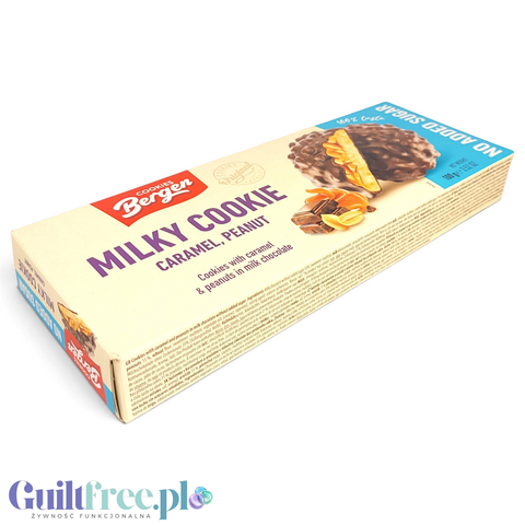 Bergen Milky Cookie Caramel & Peanut - warstwowe chrupiące ciastka w polewie bez cukru by Bergen Diet (bergen-milky-cookie-caramel-peanut-warstwowe-chrupiace-ciastka-w-polewie-bez-cukru)