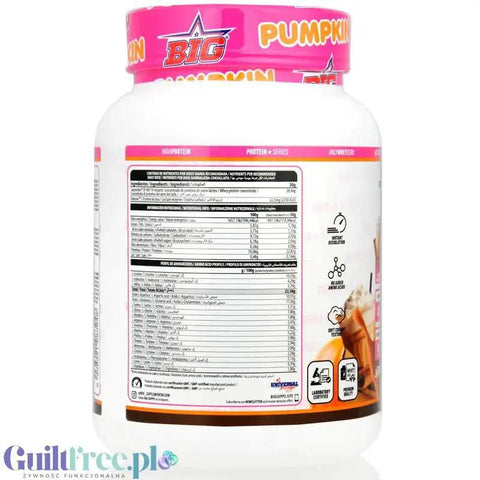 Odżywka białkowa BIG Only Whey Zero Pumpkin Special Latte 1kg w plastikowym opakowaniu ze sklepu Guiltfree