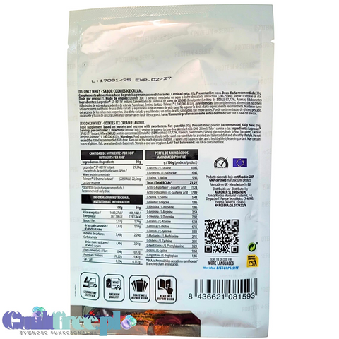 BIG® Only Whey Zero Volac 80 Cookies Ice Cream - saszetka 30g znakomita odżywka proteinowa z białkiem Lacprodan by MAX Protein® (big®-only-whey-zero-volac-80-cookies-ice-cream-saszetka-30g)
